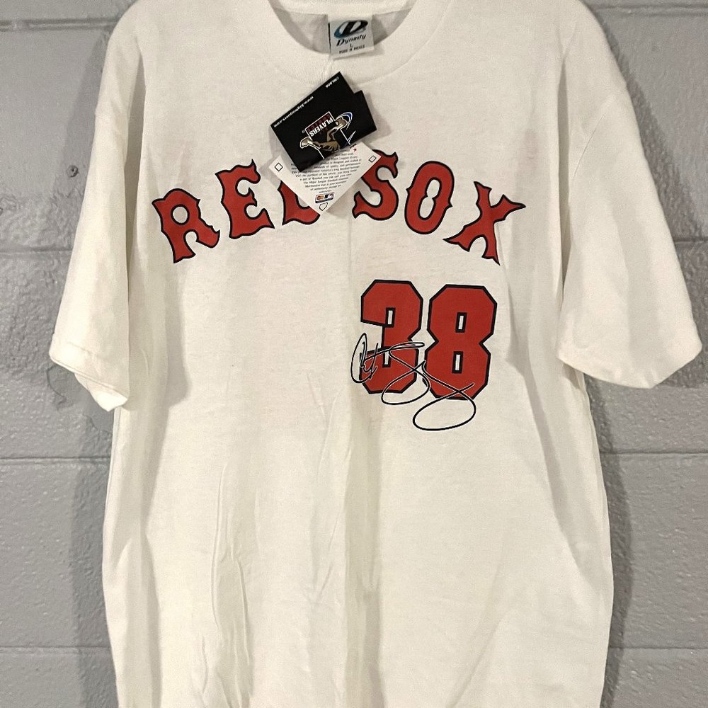 Men's Curt Schilling Red Sox 38 White Short Sleeve T Shirt
